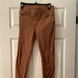 7 For All Mankind Gwenevere Size 25 Brown Cotton Spandex Skinny NICE